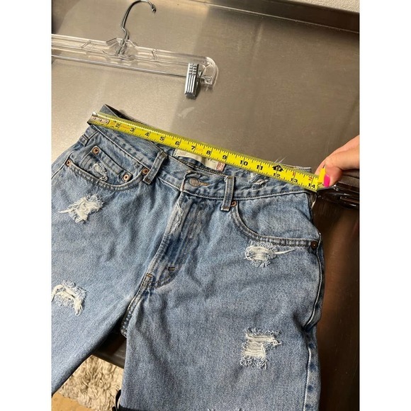 Levi's Cutoff Distressed Jean Shorts - Picture 11 of 12